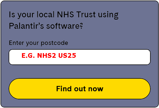 image: Click to find if Palantir is in your area of the NHS