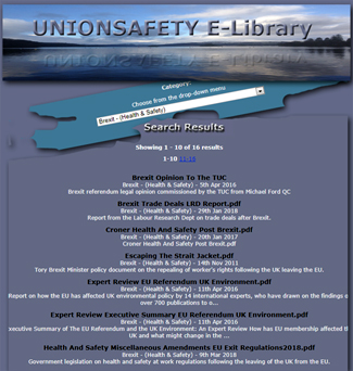 Pic: Search Brexit in E-Library - click