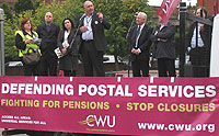 Dave Ward speaking at the rally