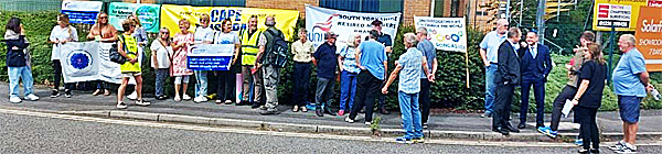 Just some of those attending the demonstration