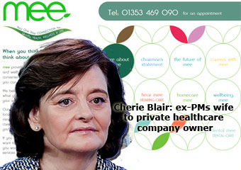 Pic: Cherie Blair's private healthcare company website.