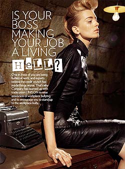 Pic from Company magazine article on bullying