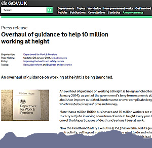 Pic: DWP PR on Working at Heights