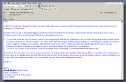Derek's Email