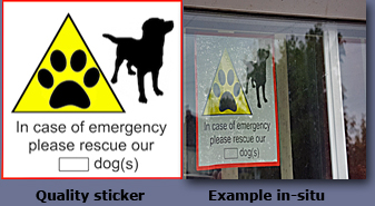Pic: Dog rescure sticker