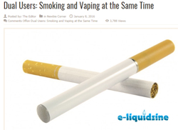 Pic: dual users smoke ecigs AND standard cigarettes