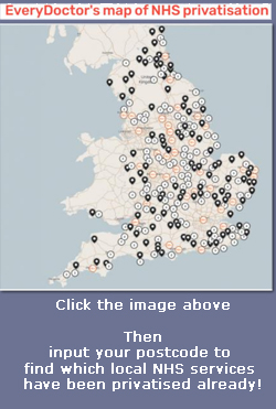 image: NHS privatiation map - click to go to site