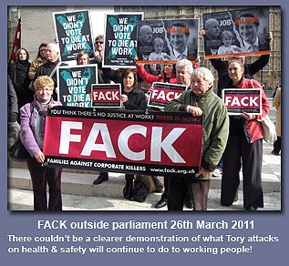 FACK outside parliament