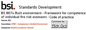 image: Fire Safety BSI public consultation - click to read 