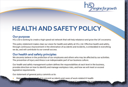 Pic: HS2 Healtrh and Safety Policy Statement - click to download