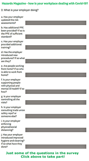 Pic: Hazards Campaign survey - click to take part