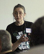 Pic: Hilda Palmer speaking
