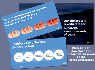Image: IPCC/UN press conference slides - click to download