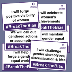 Image: Break the bias cards
