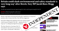 Pic: Independent newspaper headline