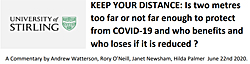 Pic: Cover of Keep Your Distance Covid report