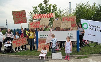 Knowsley residents outside Sonae UK factory