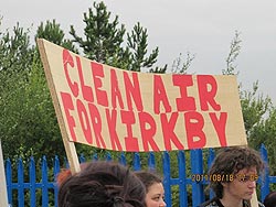 Knowsley residents clean air banner
