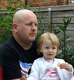 The little girl now without her Father Mark