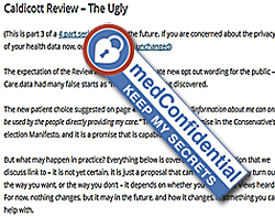 Pic: medConfidential breakdown of the Caldicott