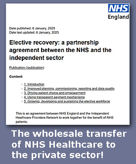 image: NHS transfer to private sector - click to download and read
