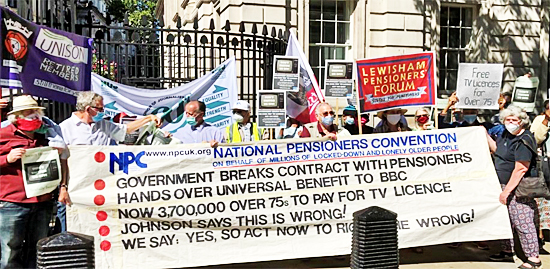 Pic: NPC outside Downing St