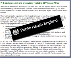 Pic: PHE Ebola virus warning