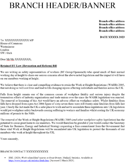 Image: sample letter