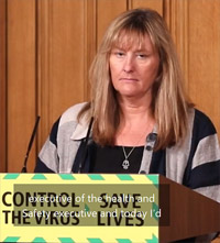Pic: Sarah Albon at Covid Briefing 9th June 2020