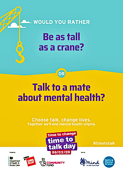 Pic: Time To Talk Day 2020 poster