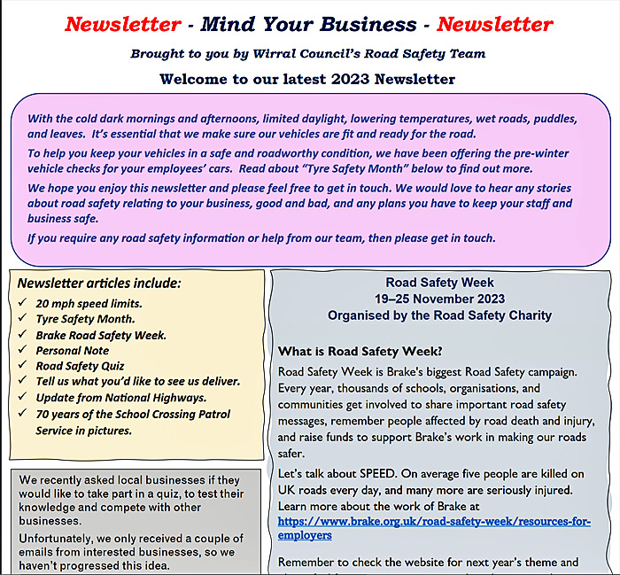 image: Mind Your Businesnewsletter - click to download