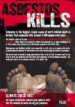 TUC Asbestos Poster - Click to Download PDF File