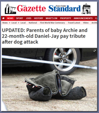 Pic: Local news media report on dog attack