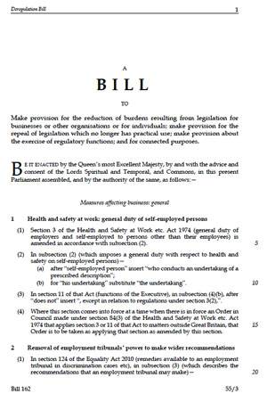 Pic: Deregulation Bill - click to download it