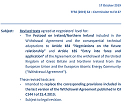Pic: Revised Withdrawl Agreement text - click to download