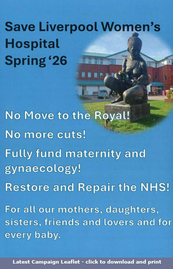 image: SAve Liverpool Women's Hospital Campaign Leaflet 2026 - click to download