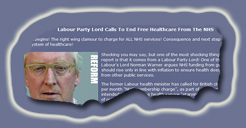 Pic: Unionsafety news item on Reform report on NHS charges